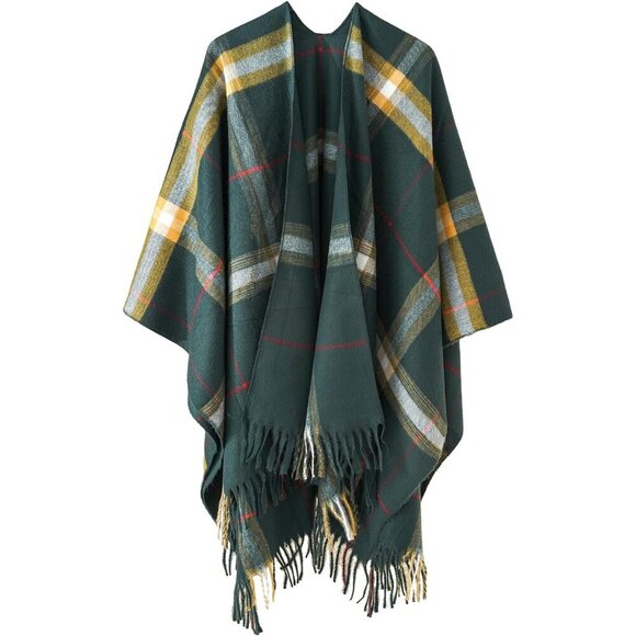 Women's Polyester Shawl Wrap Poncho Cape Cardigan for Casual and Formal Wear